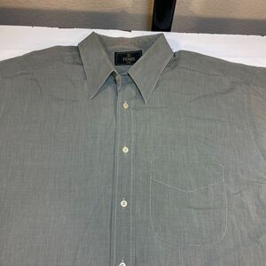 VINTAGE Fendi Made in Italy Button Down Dress Shirt Sz Mens 44 - 17 35